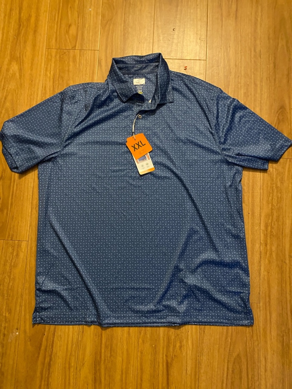 Men's Navy Microdot Polo Shirt